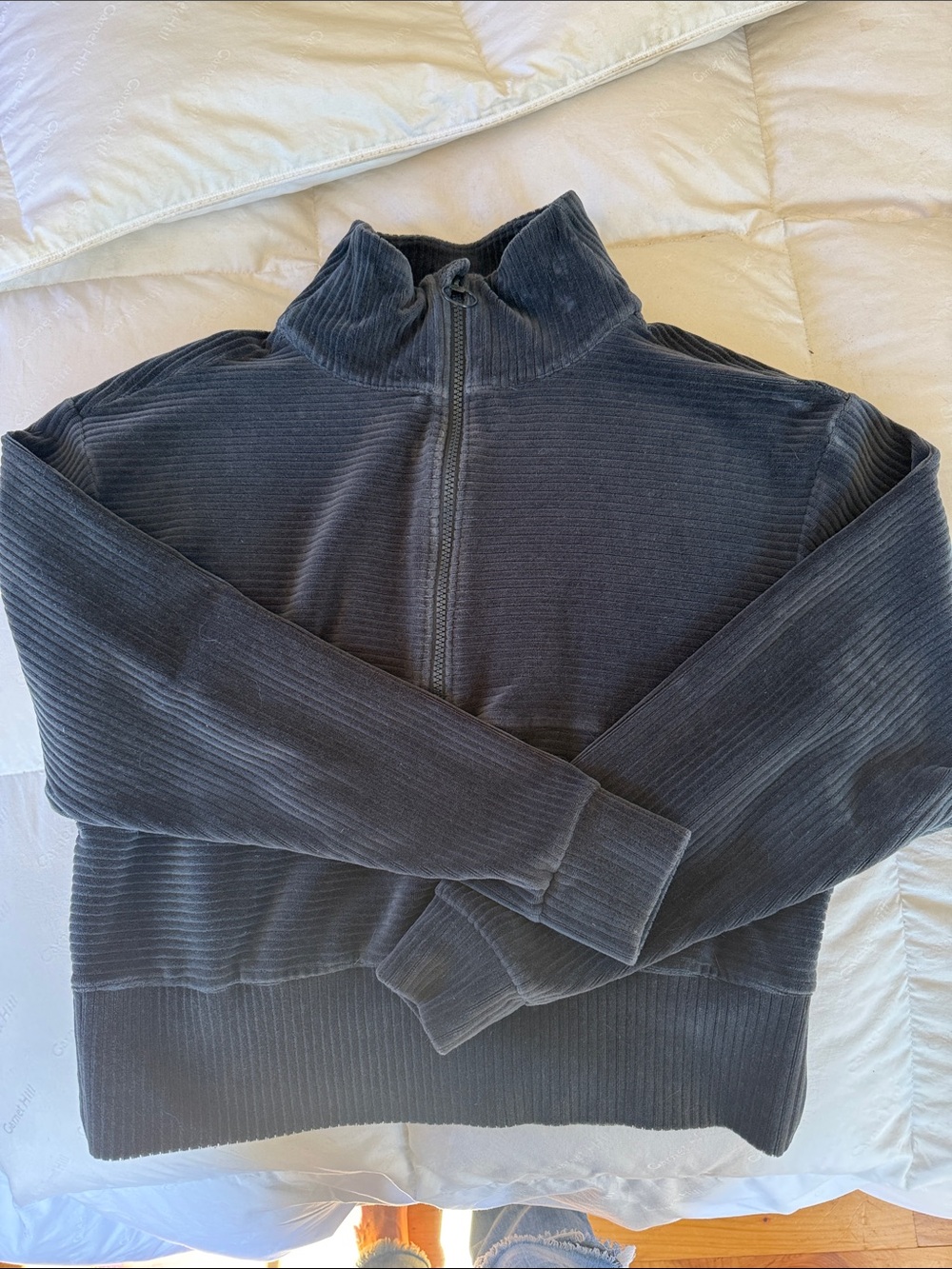 Prana Women’s- quarter zip. Beautiful blue jewel tone color.